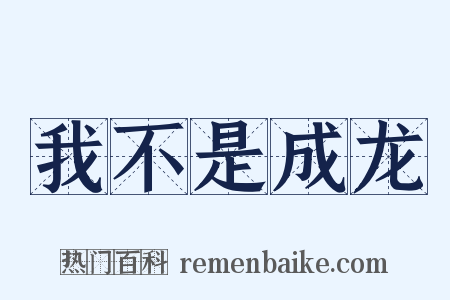我不是成龙是什么意思的图片